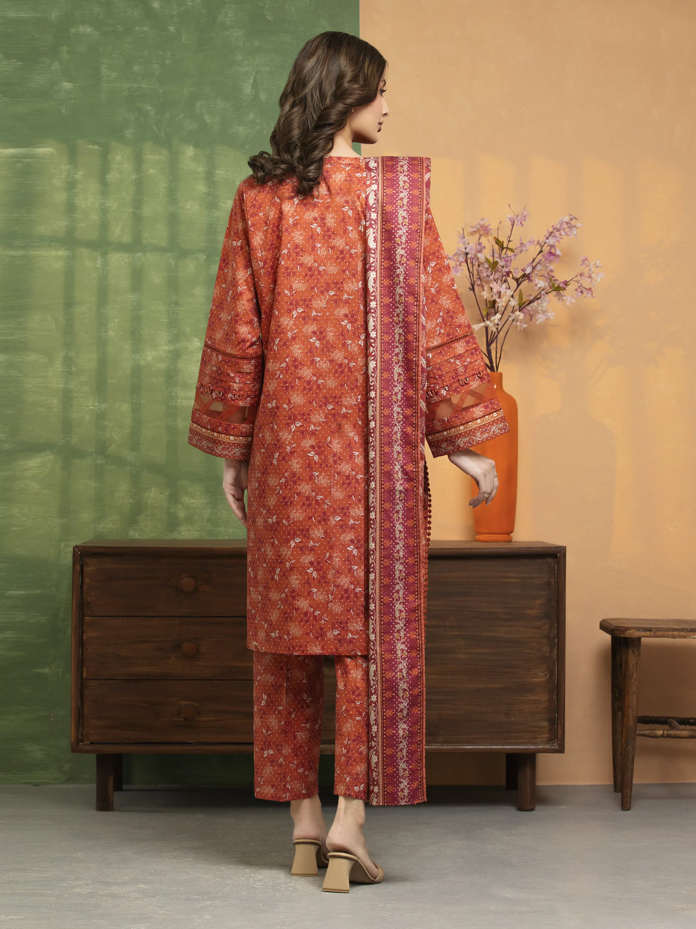 Unstitched Printed Lawn Shirt Dupatta - EWU5A1-35646SD - Image 5