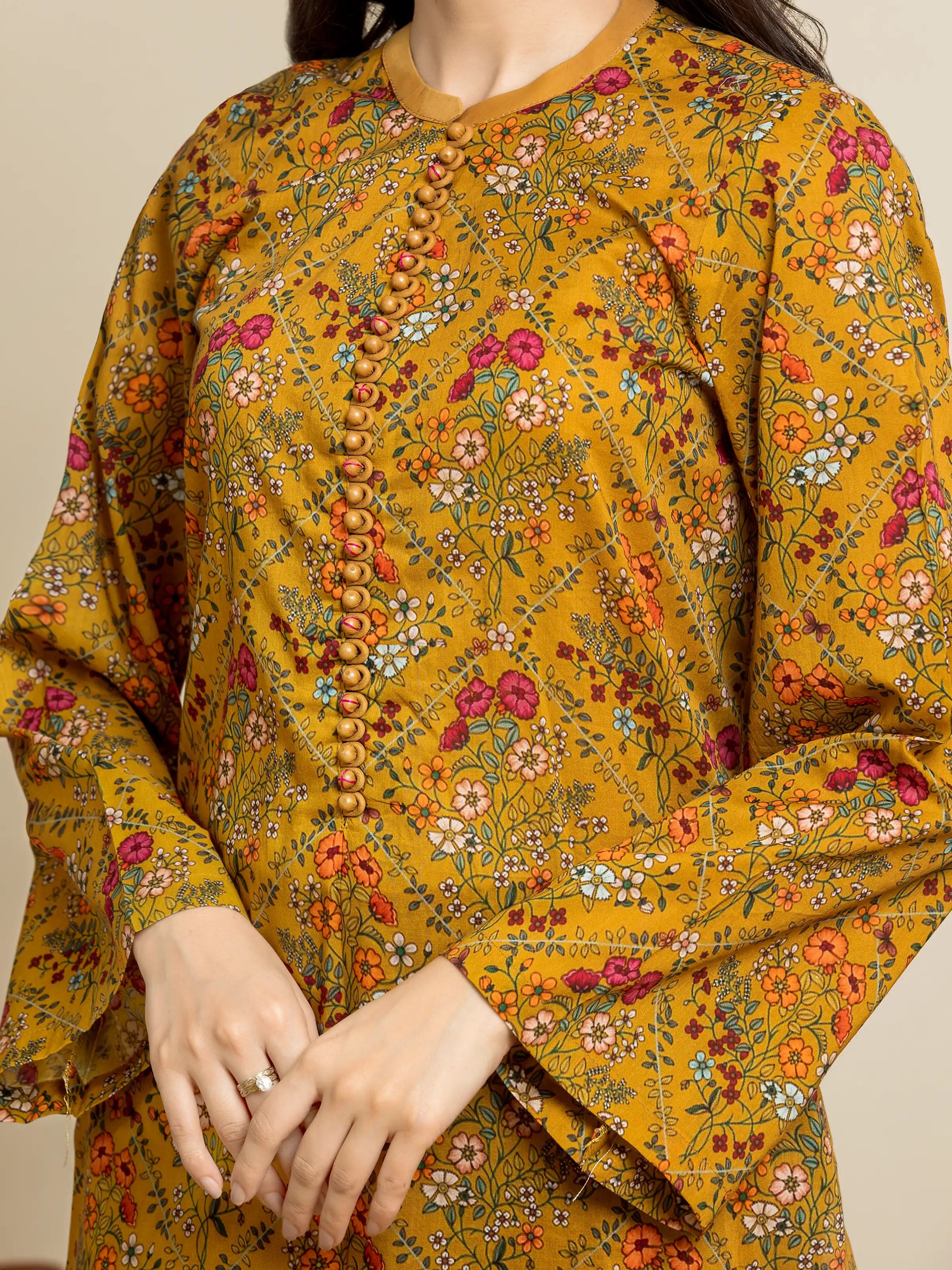 Unstitched Printed Cambric Shirt Trouser - EWU24A2-28510ST - Image 2