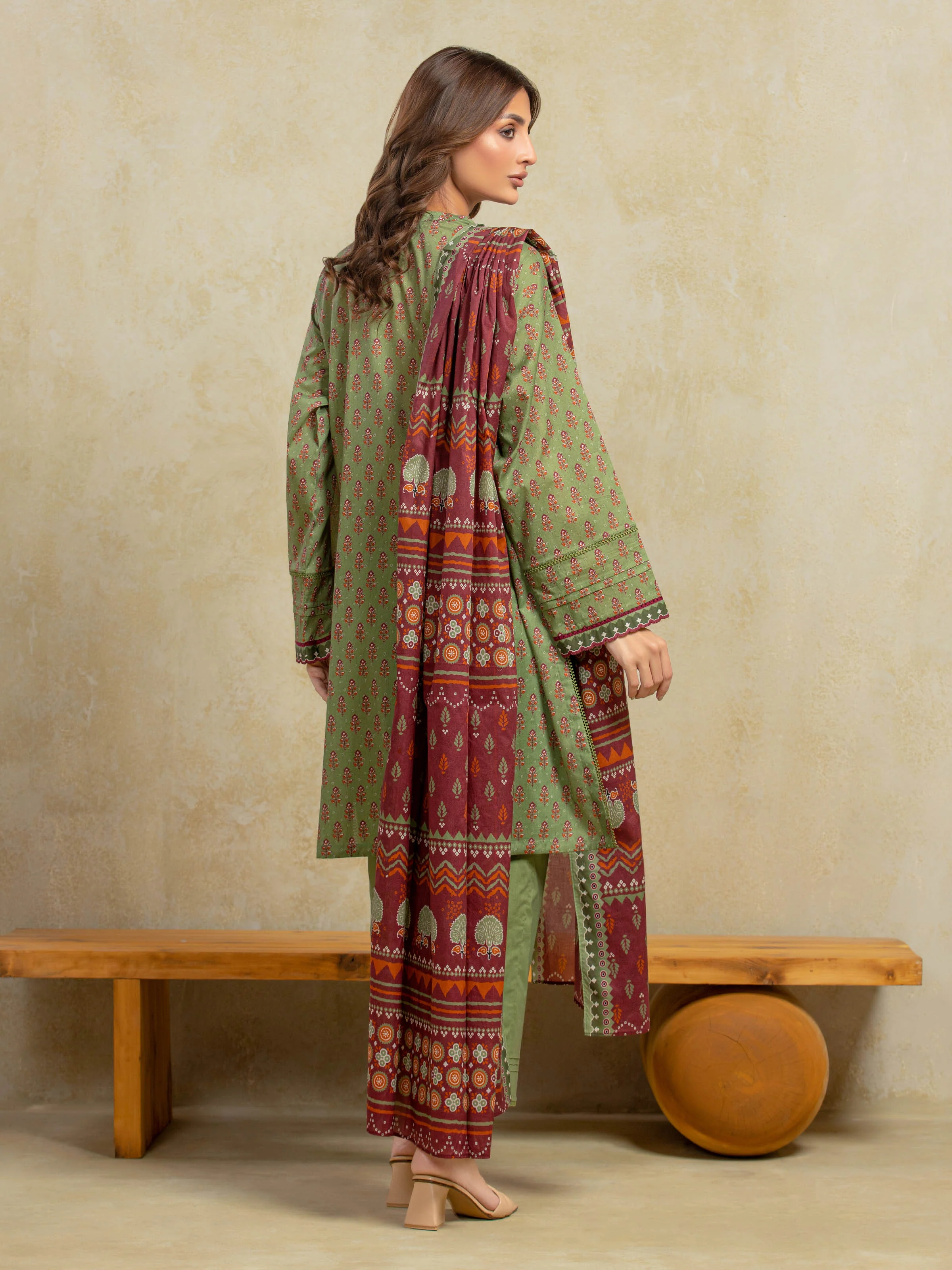 Unstitched Printed Khaddar Suit - EWU5A3-35943-3P - Image 6