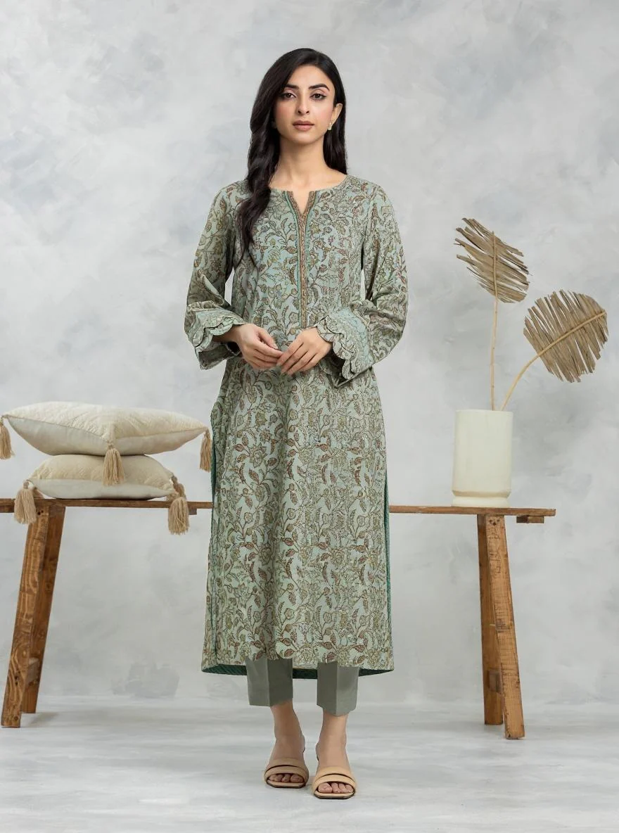 Unstitched Printed Lawn Shirt - EWU24A1-28090S