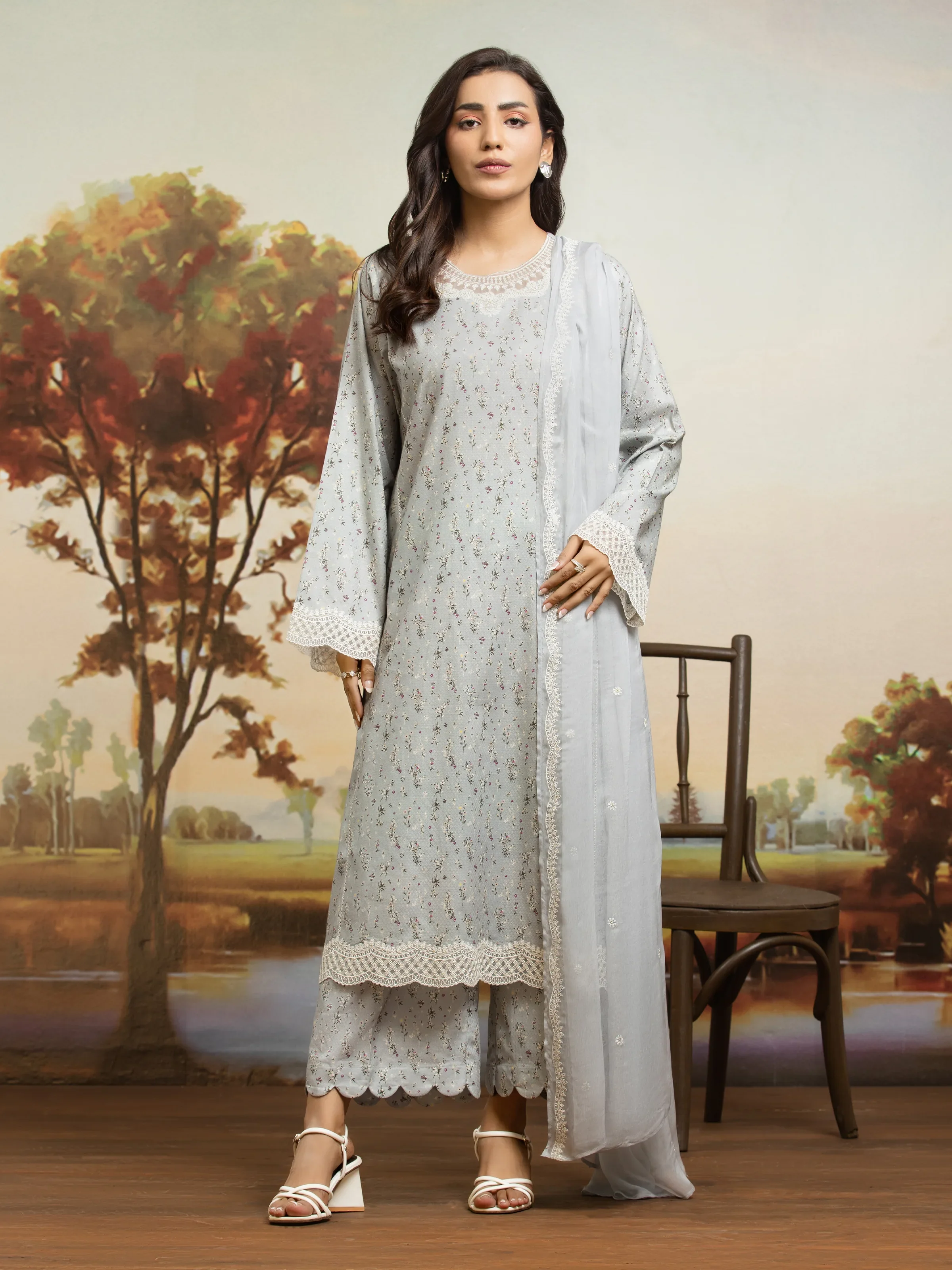 Unstitched Embroidered Dobby Suit - EWU25V7-30172A-3P