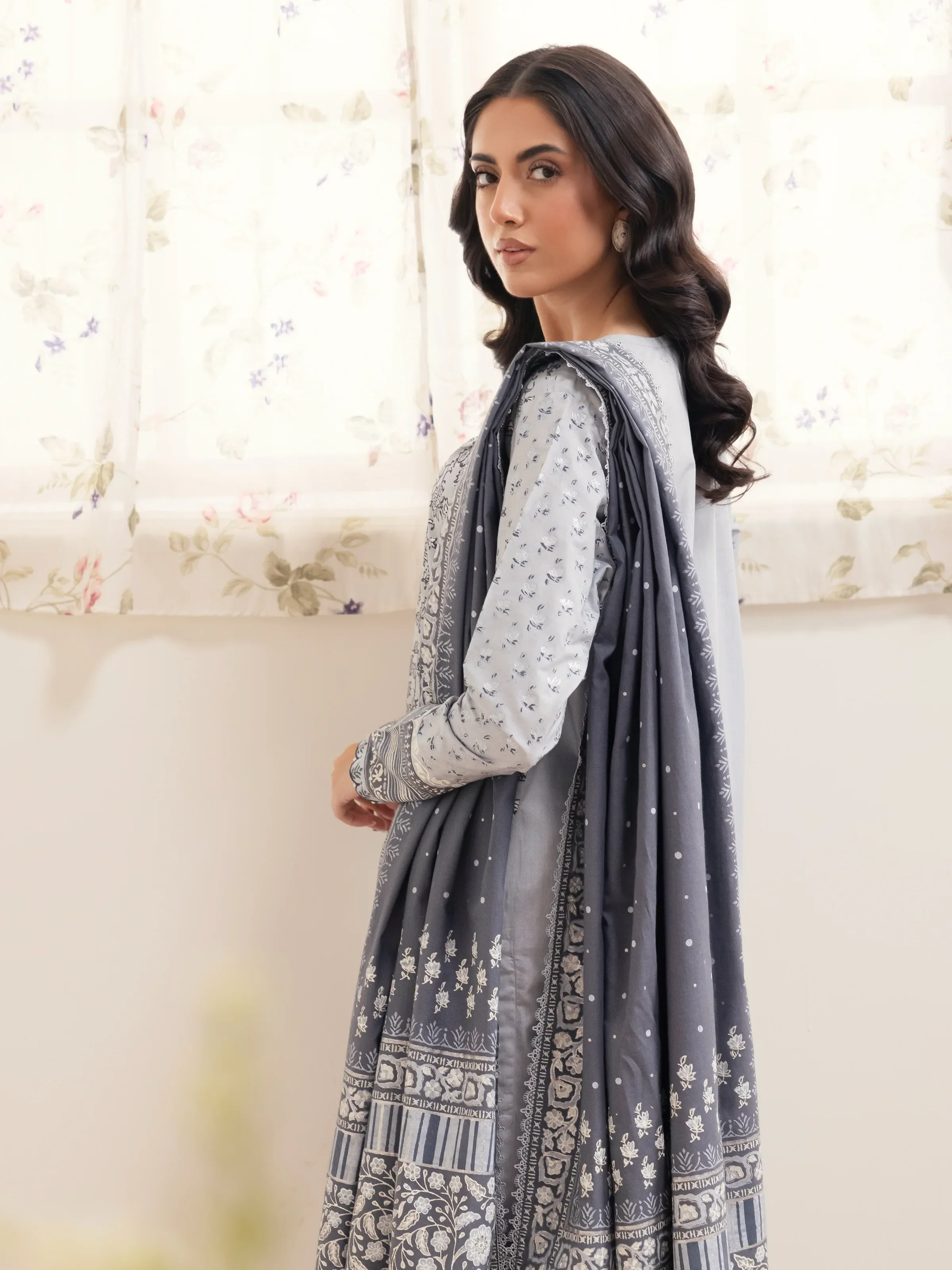 Unstitched Block Print Cambric Shirt Trouser - EWU24M1-046ST - Image 6