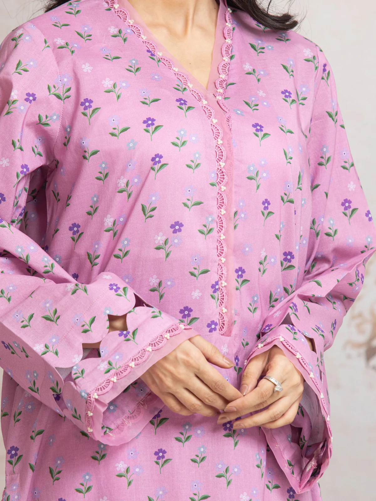 Unstitched Printed Cambric Shirt - EWU24M2-010S - Image 2