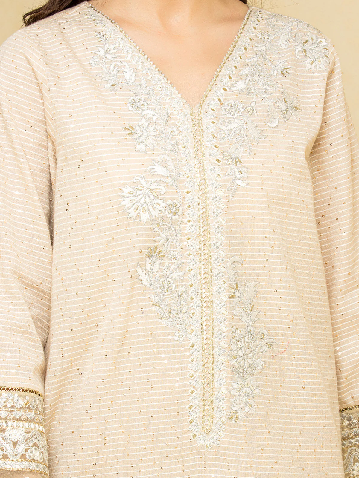 Unstitched Embroidered Dobby Shirt Trouser - EWU24V7-28771ST - Image 4