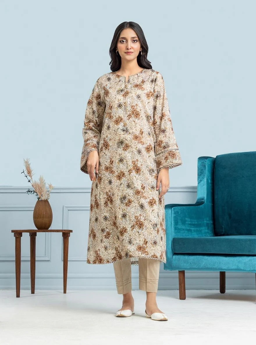 Unstitched Printed Khaddar Shirt Trouser - EWU24A3-29709ST