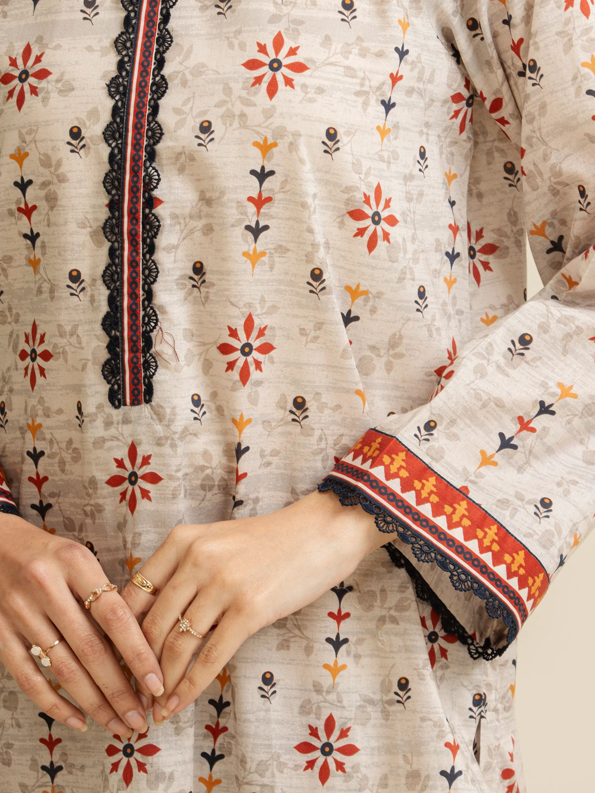 Unstitched Printed Lawn Shirt Dupatta - EWU5A1-35148SD - Image 5