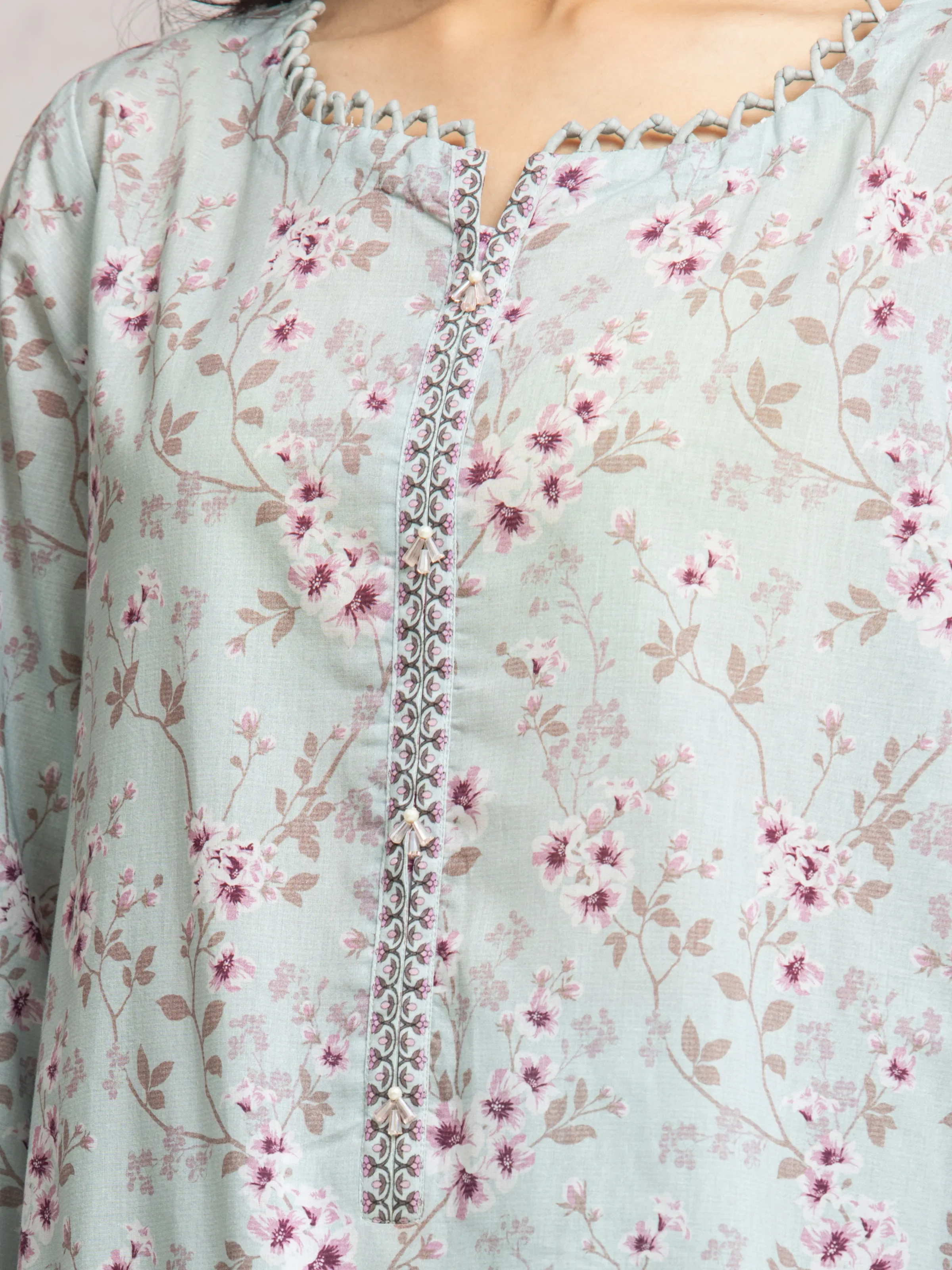 Unstitched Printed Cambric Shirt Dupatta - EWU24A2-29640SD - Image 3
