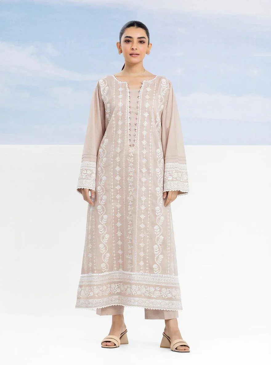 Unstitched Embroidered Cambric Shirt Trouser - EWU24V2-30137ST