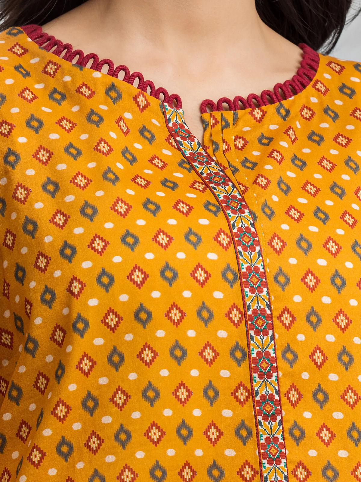 Unstitched Printed Cambric Shirt - EWU24A2-28105S - Image 4