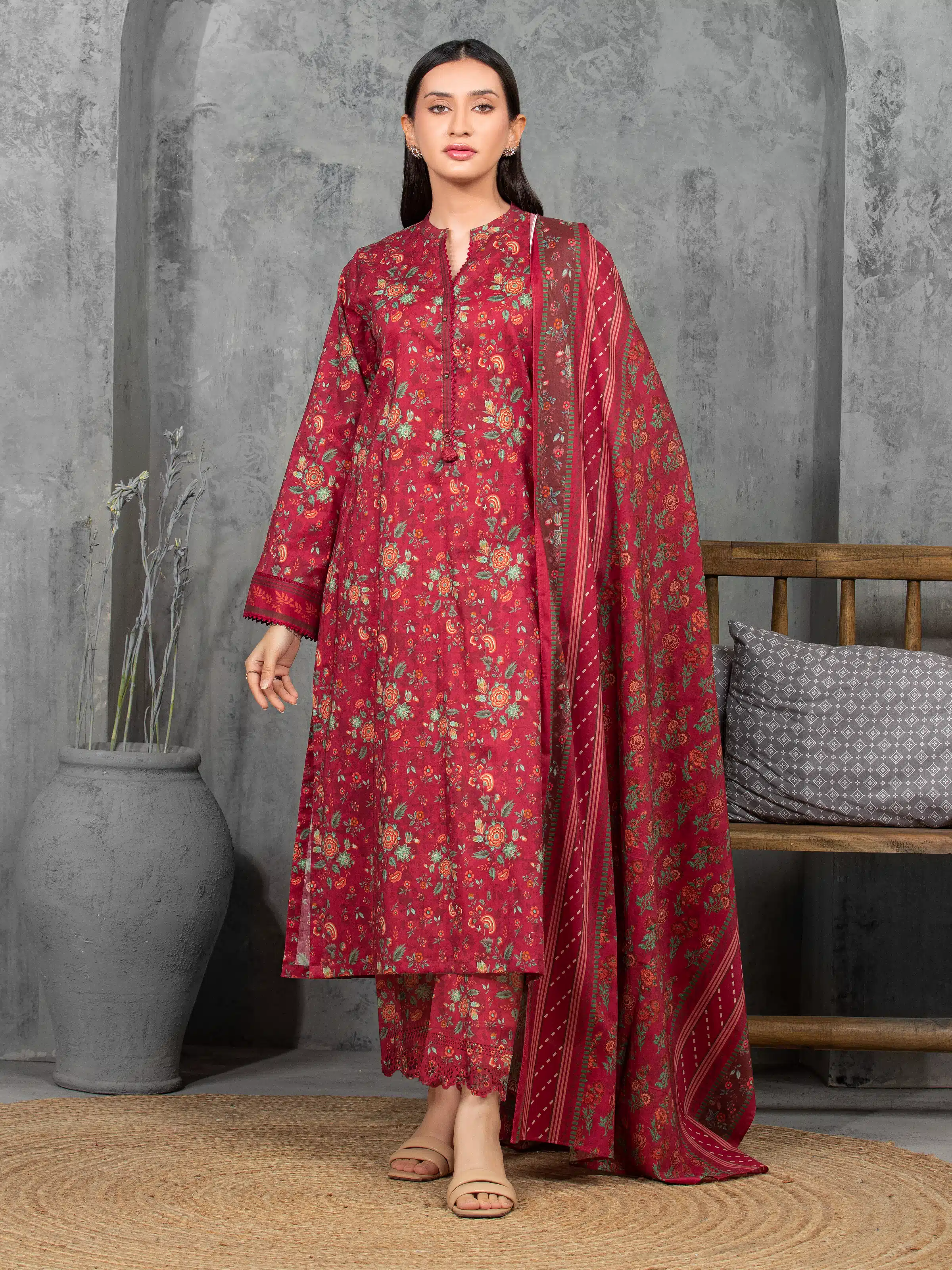 Unstitched Printed Cambric Suit - EWU5A2-35843-3P