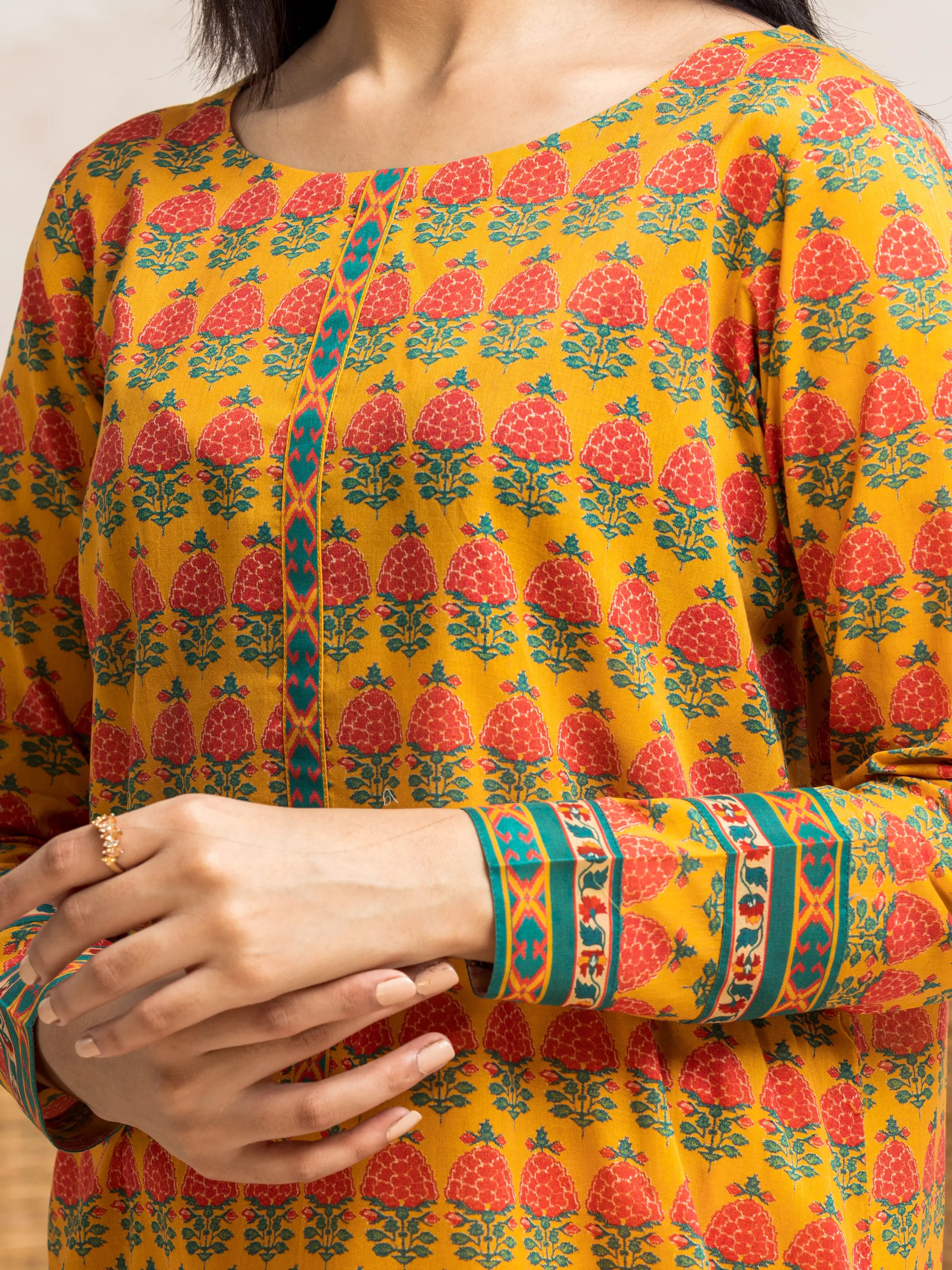 Unstitched Printed Cambric Shirt Trouser - EWU24A2-28056ST - Image 2