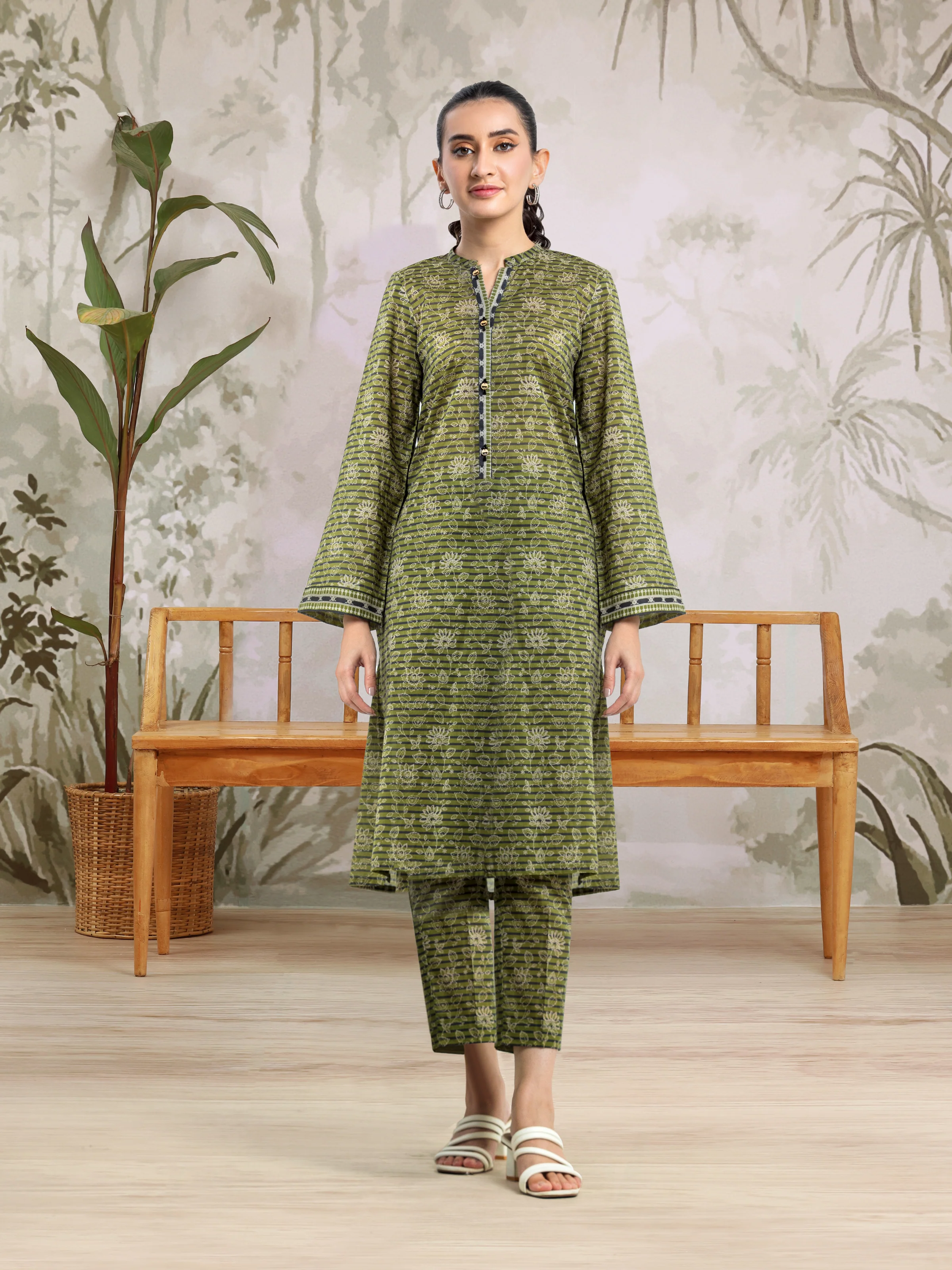 Unstitched Printed Khaddar Shirt Trouser - EWU24A3-29510ST