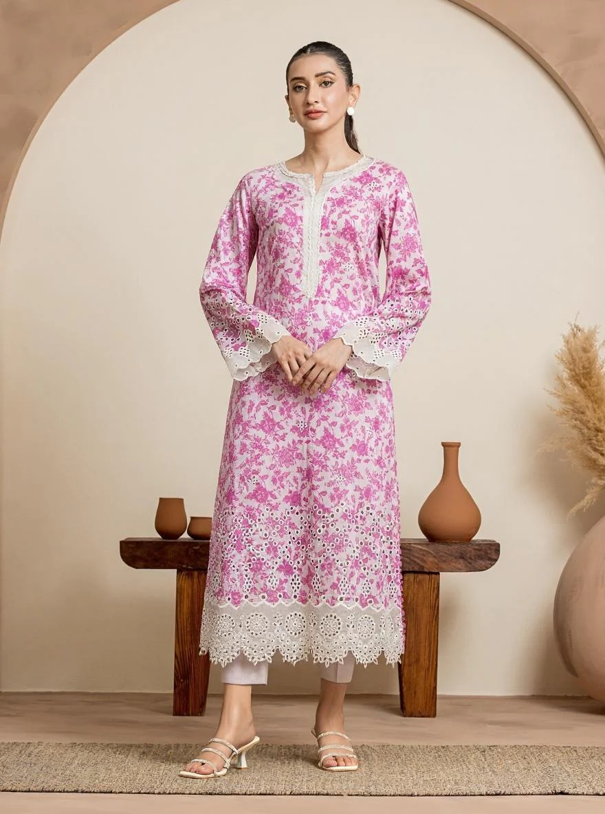 Unstitched Embroidered Lawn Shirt Trouser - EWU24V1-28608ST