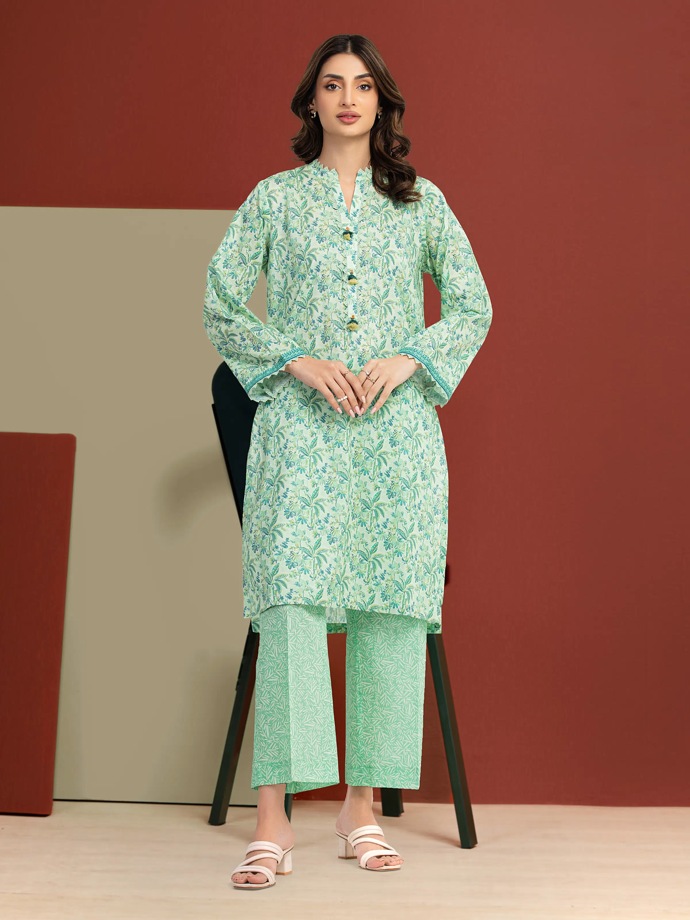 Unstitched Printed Lawn Shirt Trouser - EWU6A1-36803ST