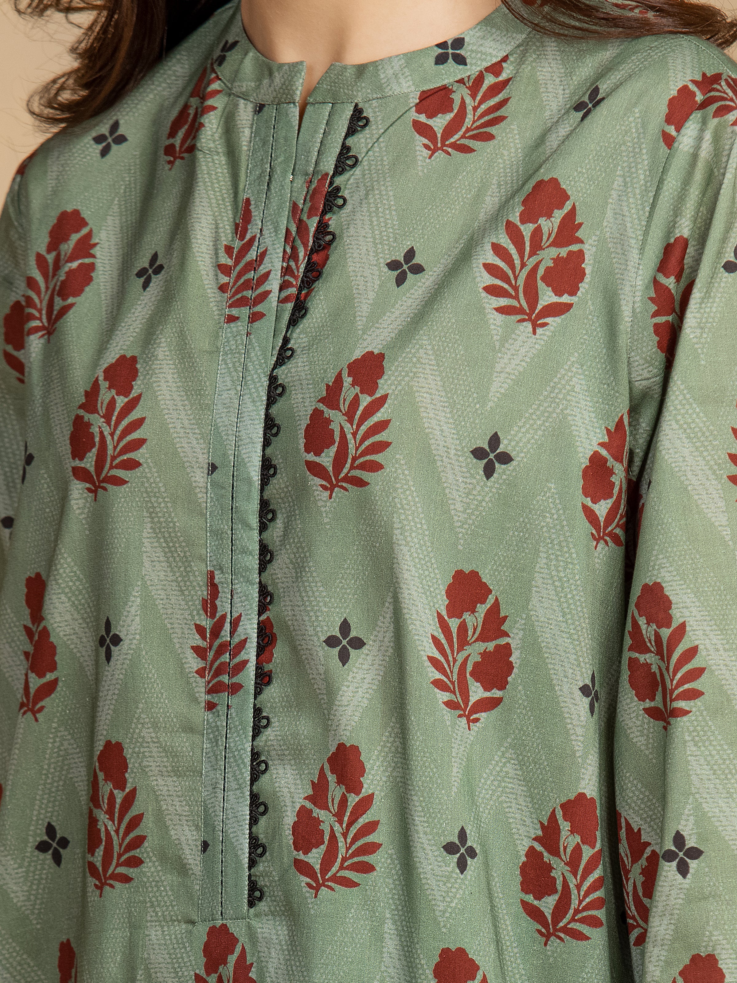 Unstitched Printed Khaddar Suit - EWU5M3-018-3P - Image 3