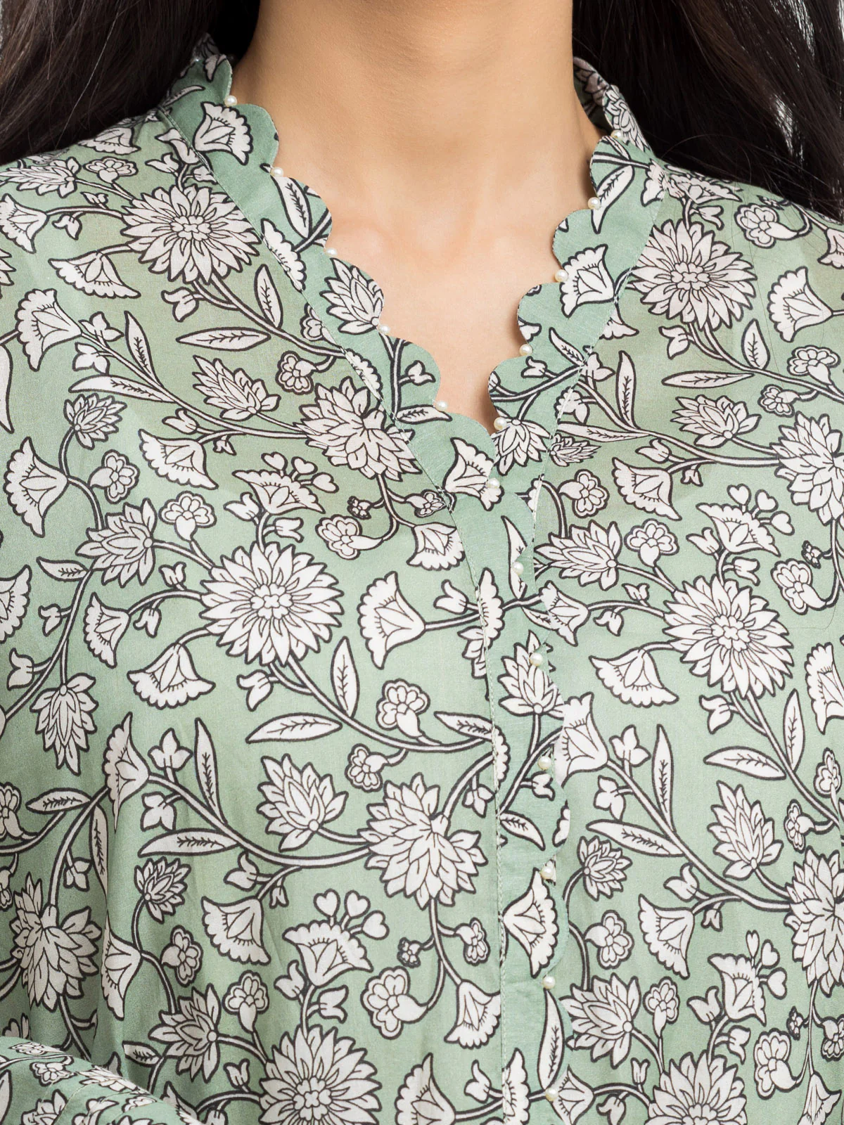 Unstitched Printed Lawn Shirt Trouser - EWU24A1-29137ST - Image 4