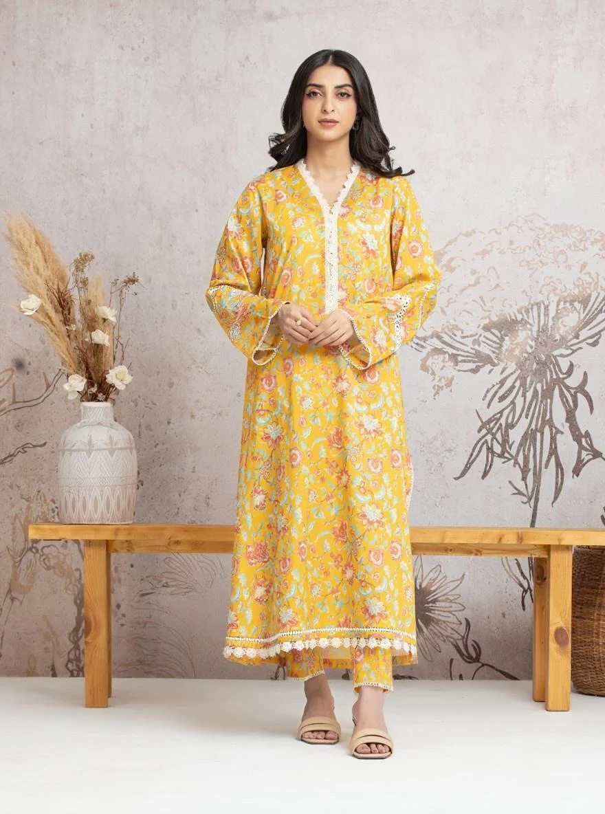 Unstitched Printed Cambric Shirt - EWU24M2-002S