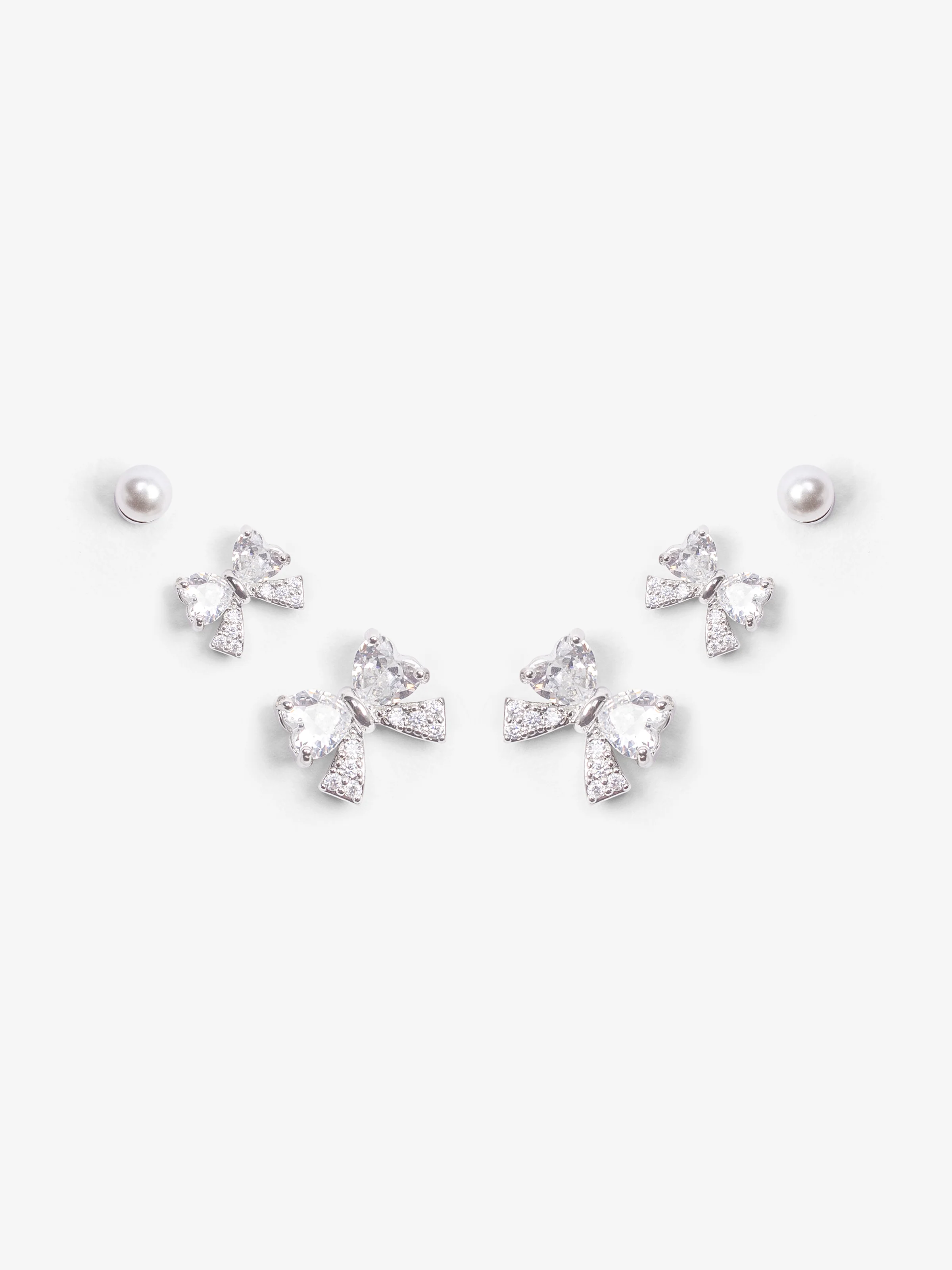 Petal Cluster Silver Stud Set - EAWE5-107